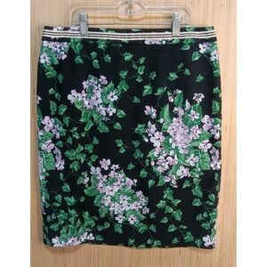 Talbots Sz 10P The Oprah‎ Magazine Collection Pencil Skirt Floral Stretch Lined